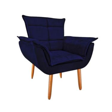 Imagem de Poltrona Opala Suede Azul Marinho