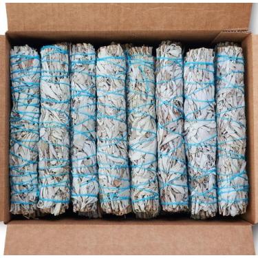 Imagem de Smudge Sticks Blue River Sage, sálvia branca de 9 polegadas (12 pacote