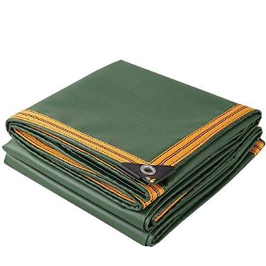 Imagem de OKUOKA Perfurador de borda de proteção contra geada à prova de umidade resistente à umidade de lona aplicável durante todo o ano móveis ao ar livre, capa de madeira, 14 tamanhos (cor: verde, tamanho