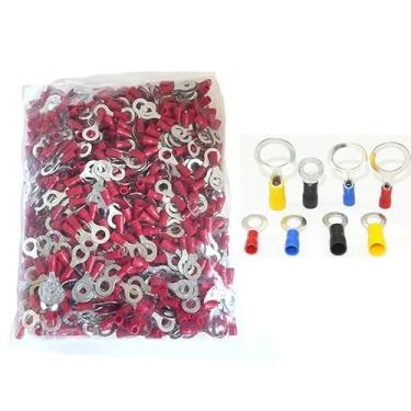 Imagem de 1000PCS RV2-3.5 4 5 6 8 10 12 RV1.25 RV5.5 Anel 4-6 MM Conector de fio isolado Fio de terminal de crimpagem elétrica 22-10AWG (RV5.5-4)