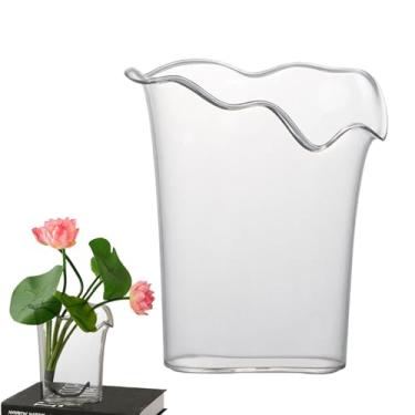 Imagem de Vaso de flor de acrílico - Vaso de mesa de acrílico em forma de flor | Estética moderna decorativa para casa, escritório, mesa, prateleira, acessórios de estante