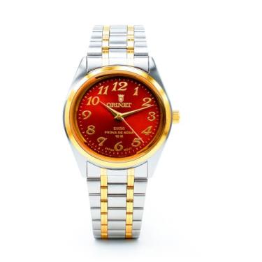 Imagem de Relógio Orinet Aqualand Luxo Original Prova D'água Executive (Dourado/Prata-Vermelho)