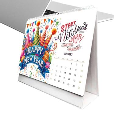 Imagem de Calendário de mesa 2026 | Calendário de mesa 2026 com arte em strass - agenda mensal de artes e artesanato para organizar adultos, crianças, quarto, sala de estar, sala de aula, férias, Natal