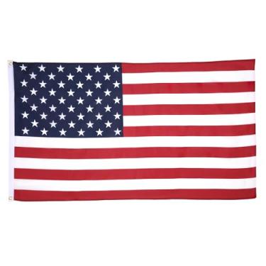 Imagem de AZ FLAG - Bandeira dos Estados Unidos - Grande 250 x 150 cm - Poliéster 100D EUA - EUA - Faixa grande americana com dois ilhós de metal - Resistente ao desbotamento - Cores vivas - 1,8 m x 2,5 m - 1,5
