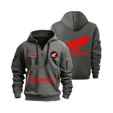 Imagem de Moletom Unissex Com Zíper Frontal E Bolso Moda Esportiva Para Homens E