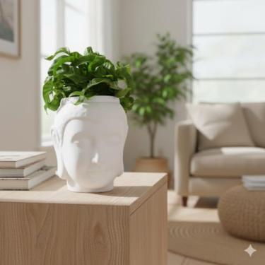 Imagem de Cachepot Mestre Buda Branco