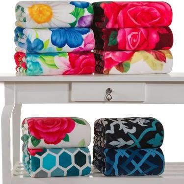 Imagem de Manta Casal de Microfibra Fofinha Cores Lisas 1,80m x 2,00m Decoração Frio Inverno Quentinha (1, Sortida Estampada)