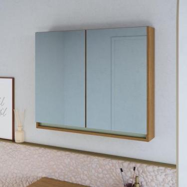 Imagem de Armário Espelheira para Banheiro 100% Mdf com 2 Portas Lívia - FAEMA
