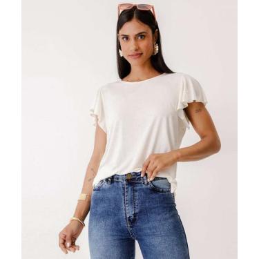 Imagem de Blusa Feminina Manga Curta Marisa-66078, Off white, P