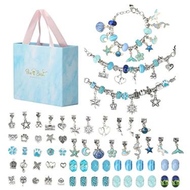 Imagem de ZJchao Kit de Fabricação de Pulseiras, Kit de Artesanato para Fabricação de Joias DIY para Meninas de 5 a 12 Anos, Com Pulseiras de Corrente de Cobra Ajustáveis ​​e Contas Coloridas, (2)