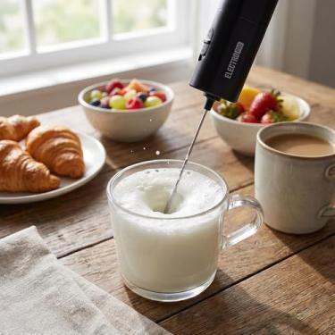 Imagem de Mini Mixer Misturador Batedor de Leite Portátil Elétrico A Pilhas