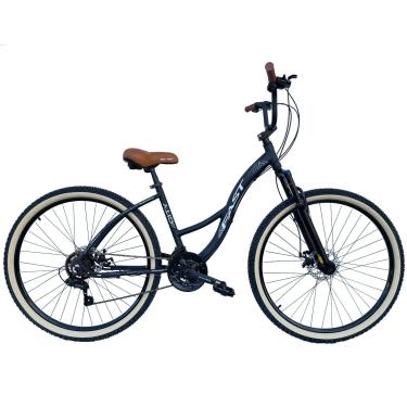 Imagem de Bicicleta Unissex Aro 29 aluminio Beach City Preta Fosca 21 Marchas Dalannio Bikes