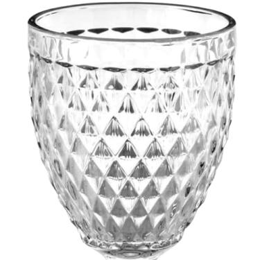 Imagem de Conjunto de 6 Taças de Vidro Estilo Abacaxi, 325ml, 16,5cm Altura, Design Retrô com Relevo, para Água, Sucos e Drinks