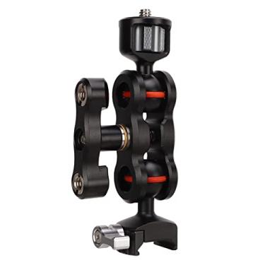 Imagem de Acouto Braço de 360 ​​graus Com Cabeças Duplas, Montagem Com Parafuso de 1/4 de Polegada e Braçadeira de Calha - Câmeras de Montagem Perfeita, Luzes LED e Monitores de Campo - Construção Em Liga de