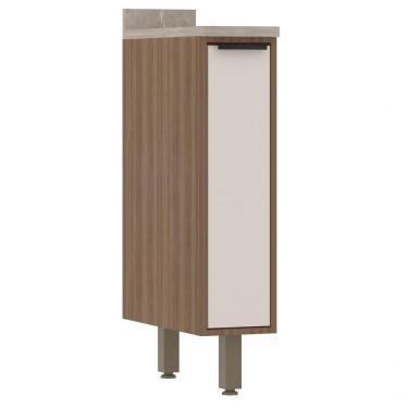 Imagem de Balcão De Cozinha Com Tampo 20 Cm 1 Porta De Abrir Aspen Luciane Móveis beige