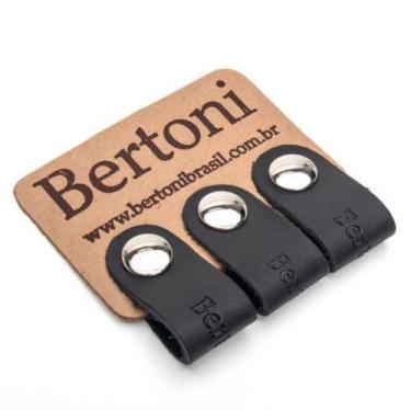 Imagem de Kit 3 Organizadores de Fios Bertoni em Couro Legítimo Botão de Pressão