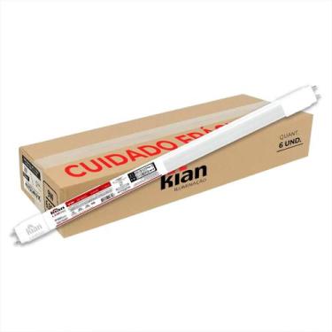 Imagem de Lâmpada Led 9w Tubular T8 60cm 6500k Bivolt Kit C/6 - Kian