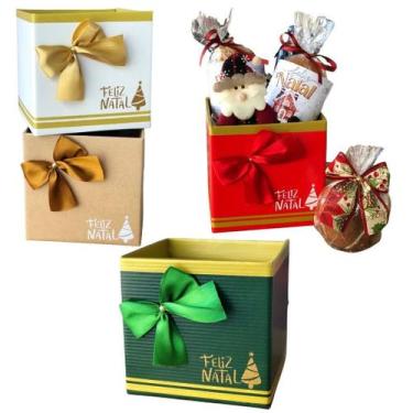 Imagem de Cachepot Quadrado 14,8 cm x14,8 cm x 14,3 cm Cores Variadas 10 Unidade