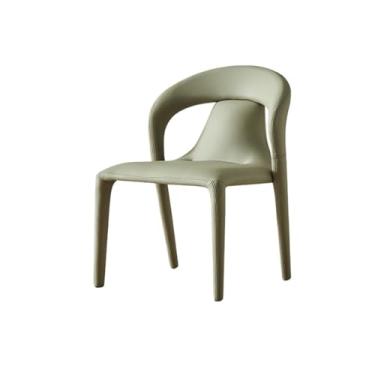 Imagem de Cadeiras de jantar modernas de cozinha de couro sintético para sala de cozinha sem braços para sala de estar e jantar (verde)