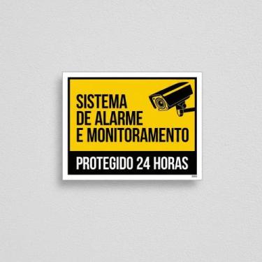 Imagem de Placa Acm Sistema Alarme Monitoramento 18X23 - Sinalizo