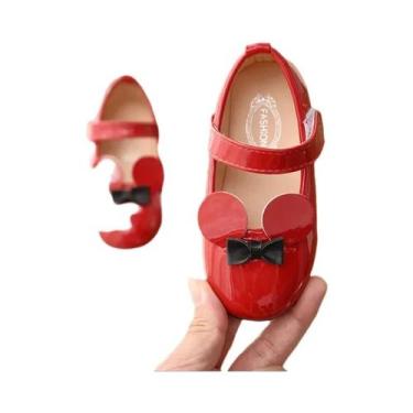 Imagem de Sapatos de Bebê Menina - Couro PU Verniz - Tamanhos 21 ao 30, 29, Verm