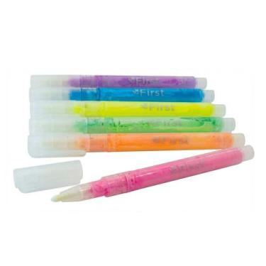 Imagem de Giz Líquido Neon 6 Cores para Quadro, Vidro e Espelho - First Brasil