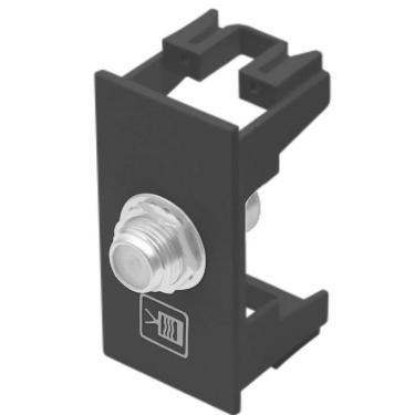 Imagem de Módulo Tomada Antena De Tv Para Cabo Coaxial 75 Ohms Habitat Black - 4042 - Fame