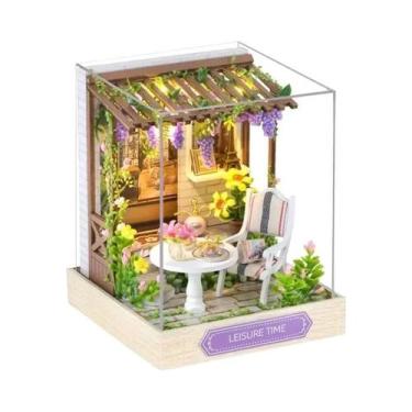 Imagem de Mini Casa De Bonecas De Madeira DIY, Quebra-Cabeça 3D Com Móveis E Kit