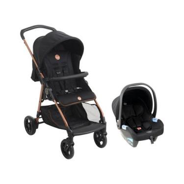 Imagem de Carrinho de Bebe com Bebe Conforto Burigotto Lui Preto Cobre, Preto Co