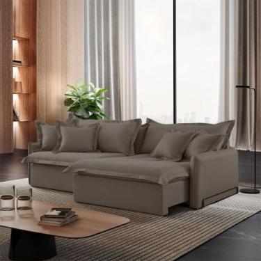 Imagem de Sofá Cama Leona Retrátil e Reclinável 210 cm Braço 15 cm Meu Sofá Onli