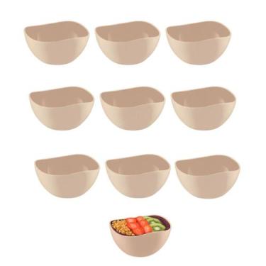 Imagem de Tigela Bowl Jogo de Sobremesa Cremeira Pote Bege Nude 10un - UZ