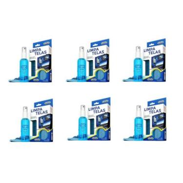 Imagem de Kit 6 Limpa Telas Start 120ml + Pano Microfibra