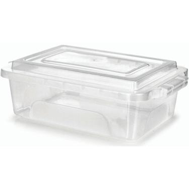 Imagem de Caixa Organizadora Plástica 1318 com Travas Laterais Transparente Ercaplast
