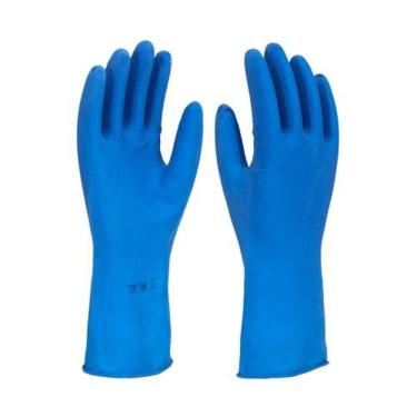 Imagem de Luva de Segurança Luva Multiuso Látex Forrada Azul 7 (P) Proteção Mecânica Antiderrapante Azul Imbat