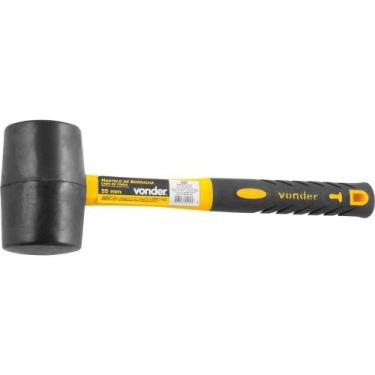 Imagem de Martelo de Borracha 55 mm, Cabo em Fibra, Preto, Vonder OstenVonder