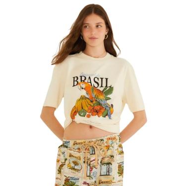 Imagem de Tshirt Média Farm Rio Original do Brasil Bege-Feminino
