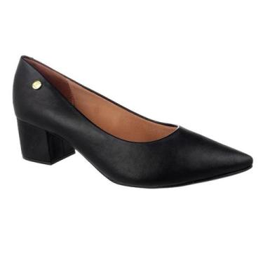 Imagem de Sapato Scarpin Feminino Bico Fino Salto Médio Vizzano 1220.315, Preto,