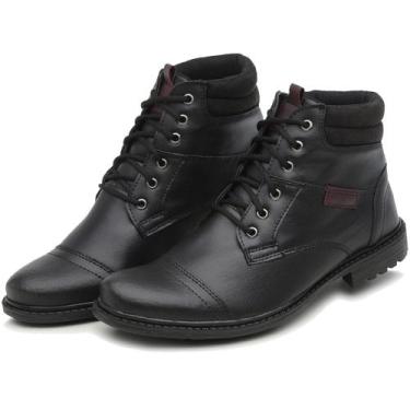 Imagem de Coturno casual masculino adventure espumado bota cano curto preto - So
