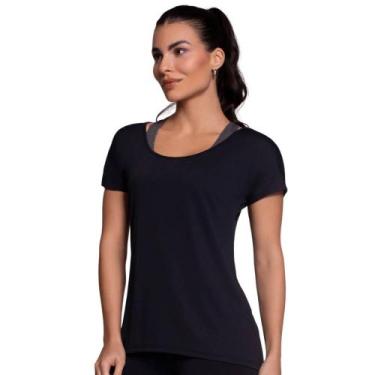 Imagem de Camiseta Selene Dry Fit Feminina - Preta, Preto, P