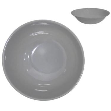 Imagem de 10 Tigelas Cumbuca Bowl Saladeira Funda Melamina 1L Cinza Cozinha - Sk