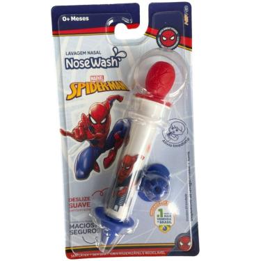Imagem de Dispositivo para Lavagem Nasal Infantil Agpmed Nosewash Spider Man com Adaptadores 10ML