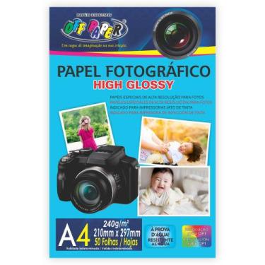 Imagem de Papel Fotografico High Glossy 240g A4 c/ 50 folhas Off Paper