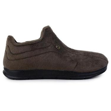 Imagem de Pantufa Masculina Pegada Atoalhado Marrom - 166022, Marrom, 39