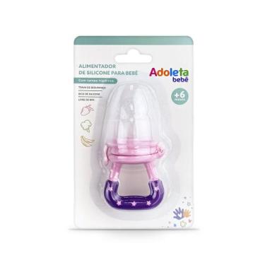 Imagem de Alimentador Adoleta Rosa para Bebê - Silicone Atóxico