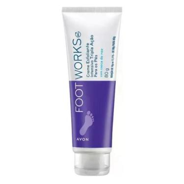 Imagem de Creme Esfoliante Pés Avon Foot Works Intensivo Tripla Ação P/ Pés 80g