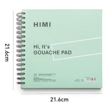 Imagem de Bloco de Papel P/ Guache Himi 160g/m² 21,6x21,6cm 50 Folhas