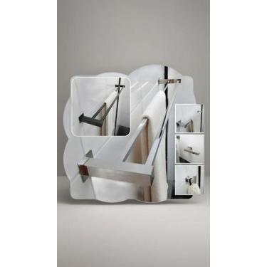 Imagem de Porta Toalhas Duplo Inox Fosco 70cm - Congratulations Store