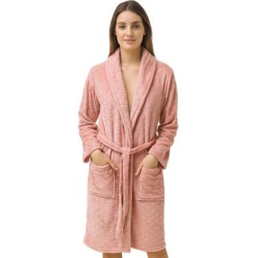 Imagem de Roupão Microfibra Flannel Relieve Extra Macio com Bolso - Tessi, G, Ro