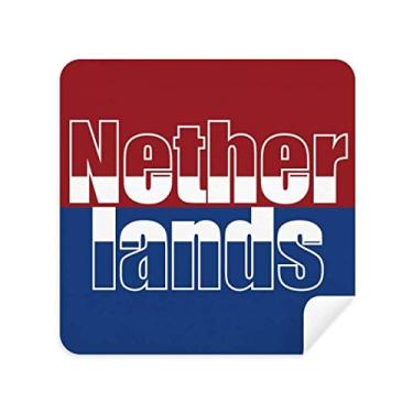 Imagem de Tecido de camurça com o nome da bandeira dos Países Baixos Tecido de Camurça Pacote com 2