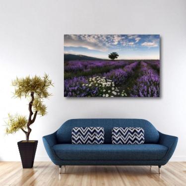 Imagem de Quadro Flores Paisagem decorativo A Tela em Tecido